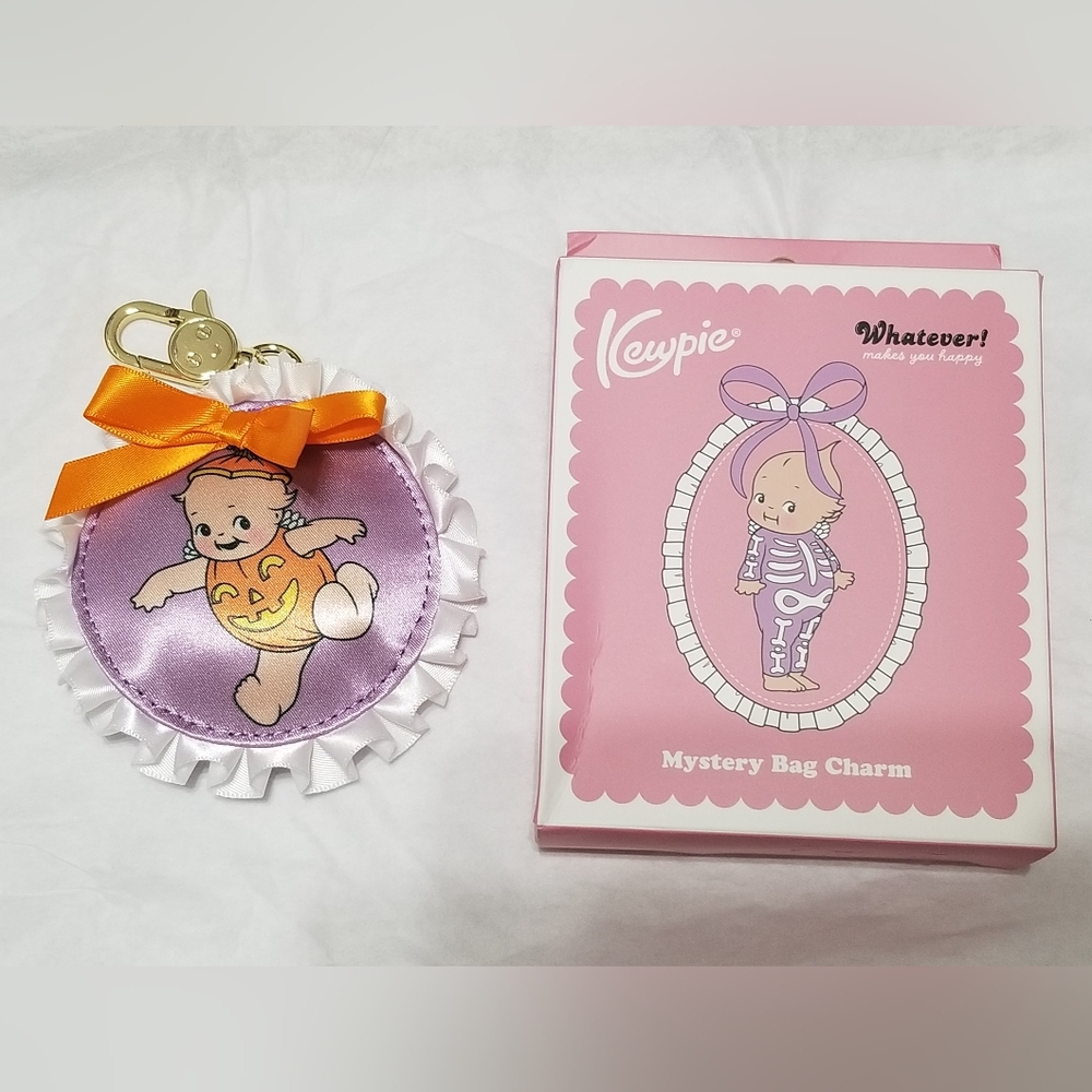 Kewpie Ribbon Padded Bag Charm: Pumpkin Kewpie